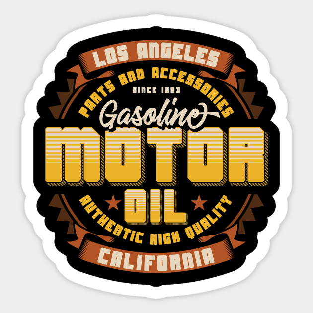 Los Angeles California Motor Oil Sticker by BrillianD